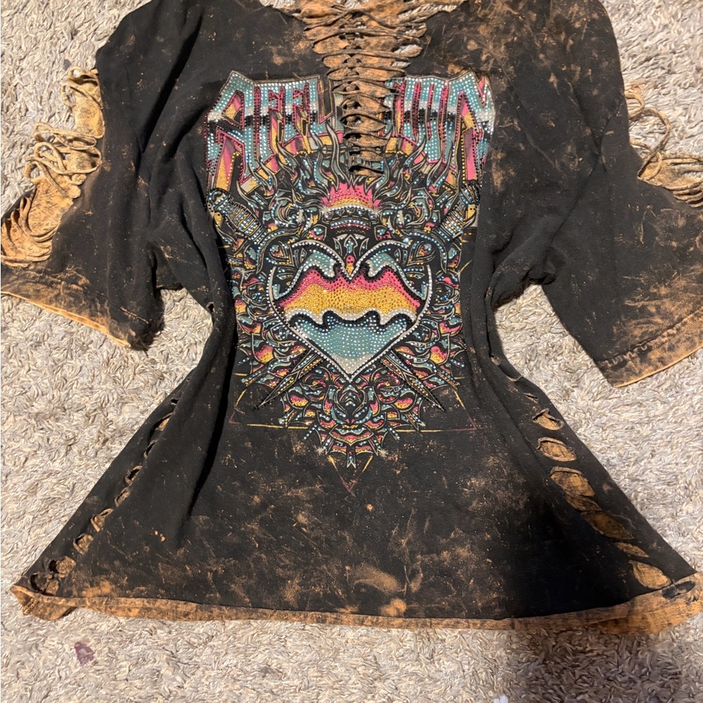 Affliction multicolored Top